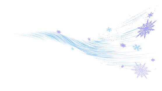 cool wind snow flakes winter background