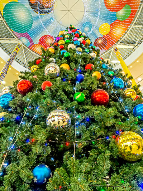 istock festive bright beautiful decorated Christmas tree 1191830804