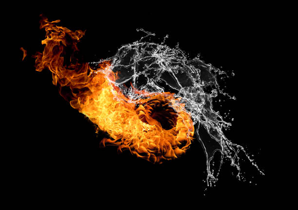 istock Abstract flame and water coalescence 1191831572