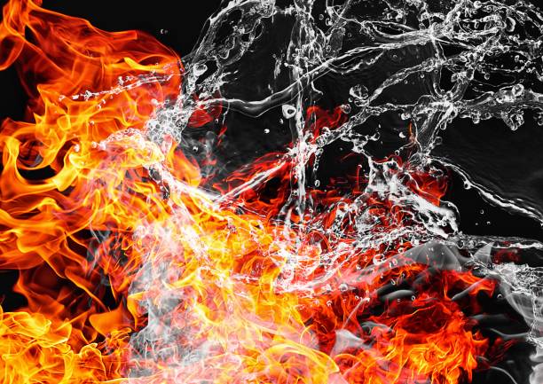 istock Abstract flame and water coalescence 1191831617