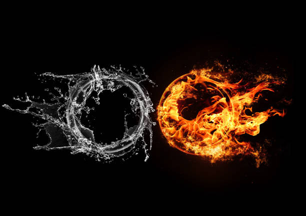 istock Abstract flame and water coalescence 1191832177