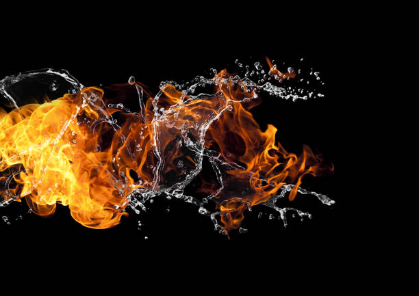 istock Abstract flame and water coalescence 1191832251