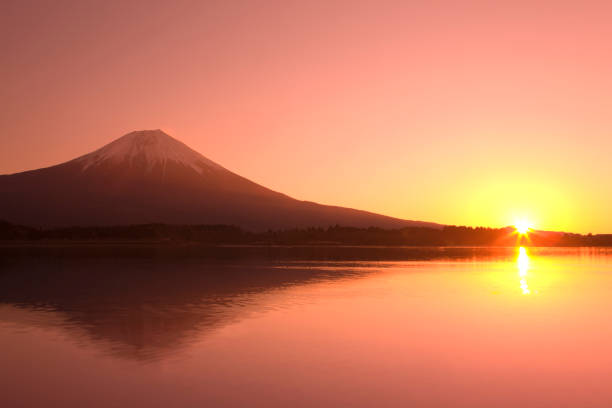 mountain sunrise landscape mt. fuji photos stock pictures, royalty-free photos & images