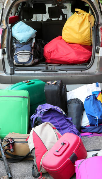 istock luggage ready to be loaded on a car for the holidays 1191837708