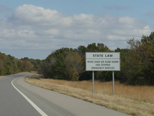 istock Roadside sign with a State Law printed in it, Oklahoma. 1191837951