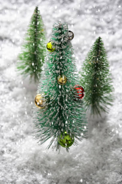 istock Christmas Tree Decoration Background and Snow 1191838692