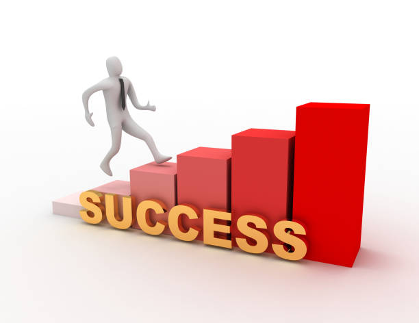 istock Run to success . 3d illustration on white background 1191838798