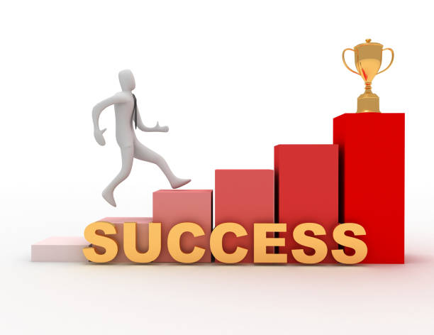 istock Run to success . 3d illustration on white background 1191838809