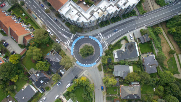 Roundabout stock photo