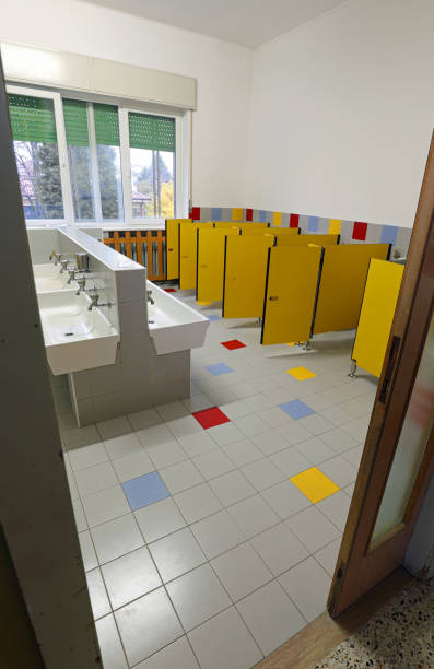 istock inside a school bathroom  without children and with white sinks 1191844443