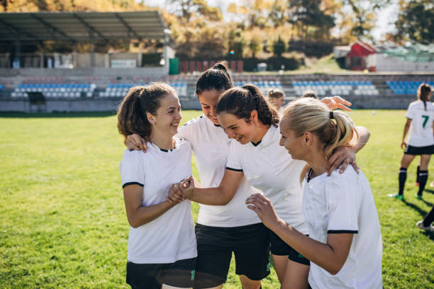 istock Soccer team together after match 1191845596