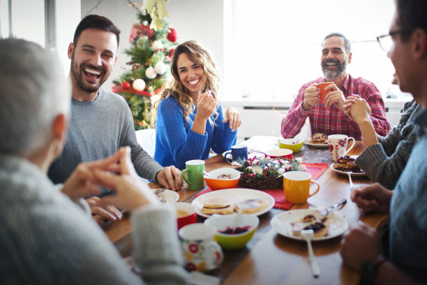 istock Family having breakfast on Christmas morning. 1191852179