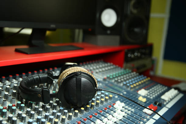 istock headphones in a music recording studio 1191852376