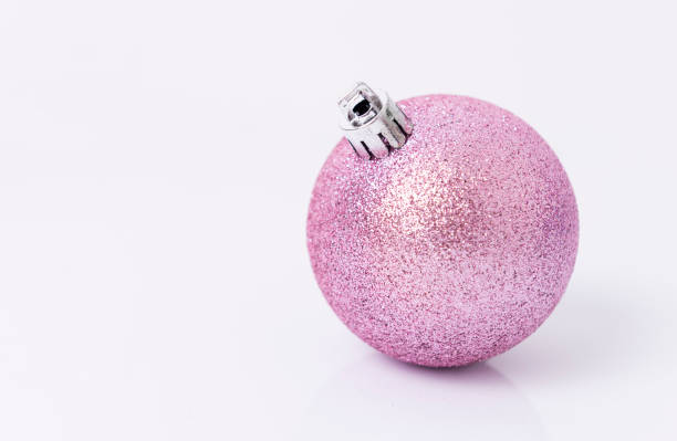 istock Pink Christmas ball on a white background 1191852533