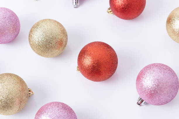 istock Christmas ornaments on a white background. 1191852562