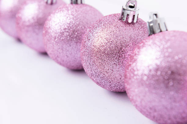 istock Beautiful Christmas balls on white background 1191853334