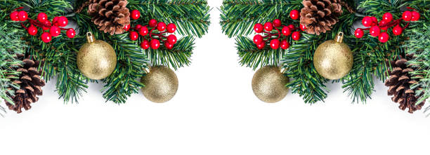 istock Beautiful Christmas Decorations. Christmas border. 1191853345