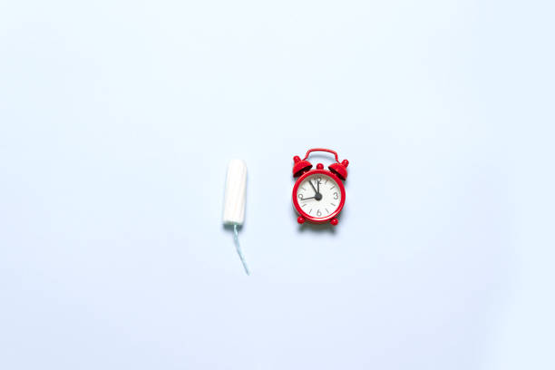 istock Creative menstruation concept with a tampon to protect against critical days 1191855186