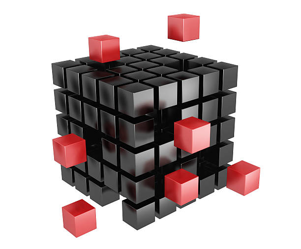 istock 3d blocks red and black color. 119185699