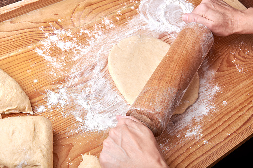 flour and rolling pin background