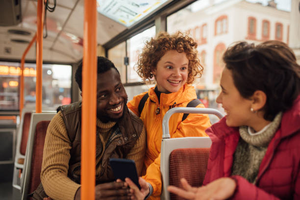 istock Tourists on a city bus 1191857834