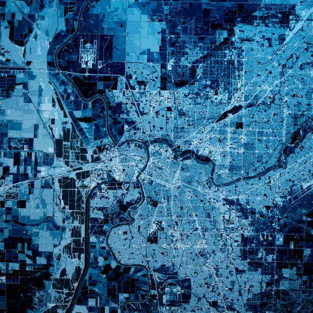 istock Sacramento California 3D Render Map Blue Top View Apr 2019 1191858786