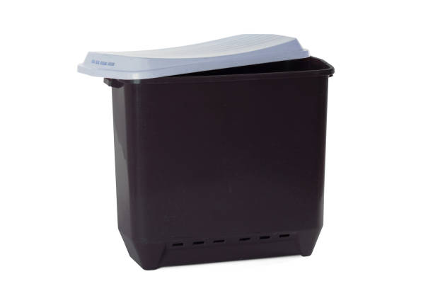 istock Old laundry basket isolated on a white background 1191859102