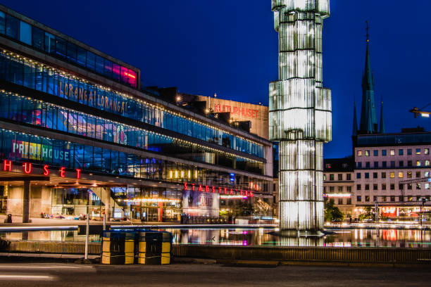 Sergelstorg at night Shot at night Stockholm stockholm town square sergels torg sweden stock pictures, royalty-free photos & images