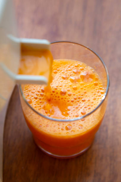 Fresh carrot juice
