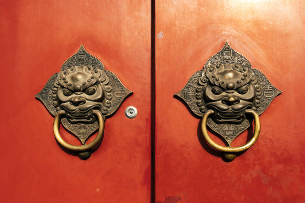 istock The red door and its knockers 1191875699