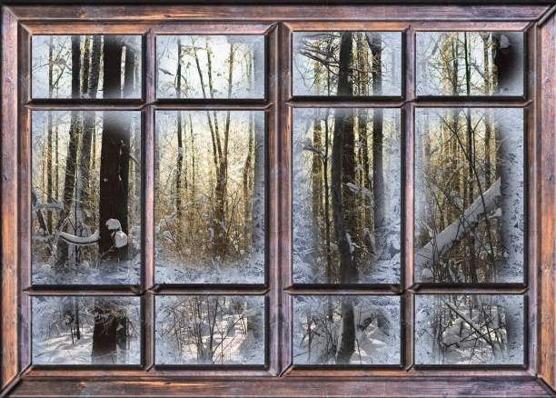 istock the window is covered with ice frost 1191878902