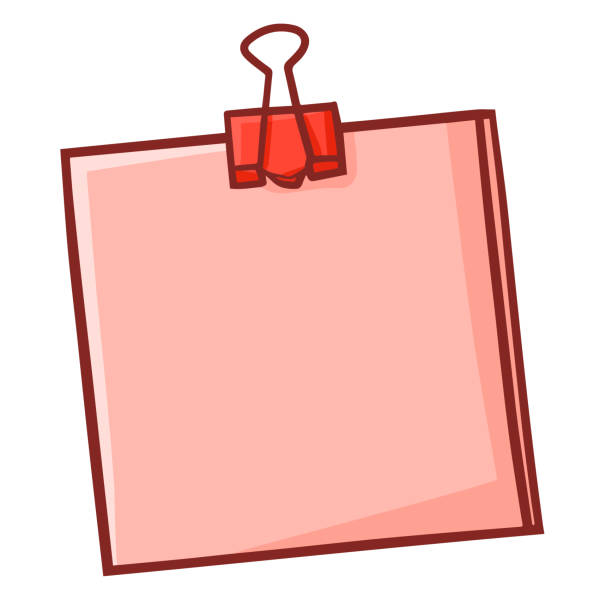 Pink Sticky Note With Red Clip Stock Illustration - Download Image Now - Adhesive Note, Cartoon, Blank - iStock Pink Sticky Note With Red Clip Stock Illustration - Download Image Now - Adhesive Note, Cartoon, Blank - iStock