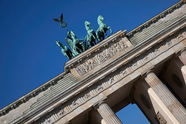 Quadriga statue - Brandenburg Gate stock photo