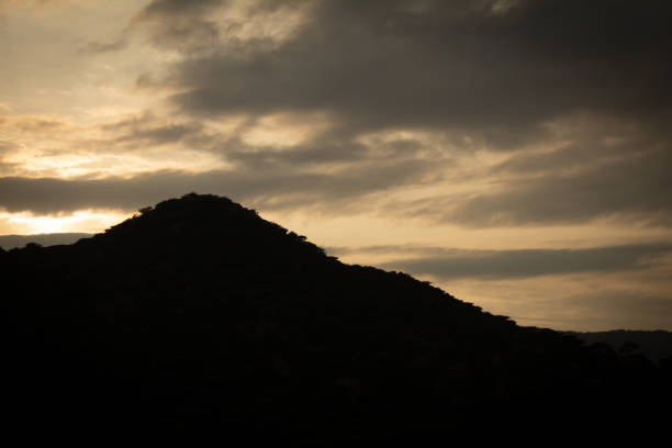 istock Nice silhouette effect of mountain during the sunset, Mettur, India 1191881406