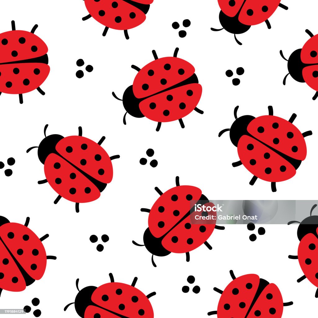 Ladybug Pattern Body Ladybug Seamless Pattern Stock Illustration - Download Image Now ...