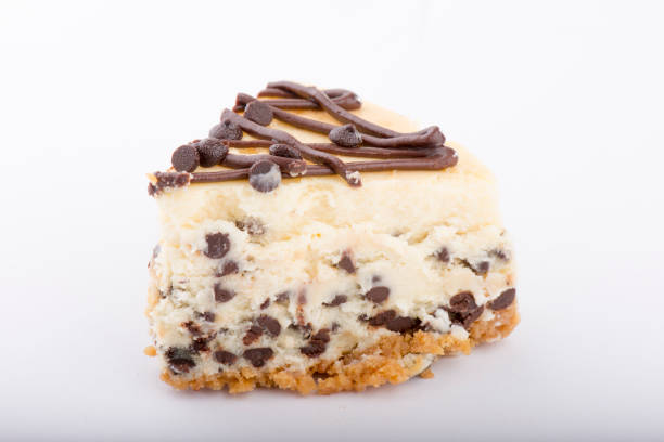 Chocolate Chip Cheesecake Dessert Pastry with Chocolate Drizzle and chocolate chip sprinkles