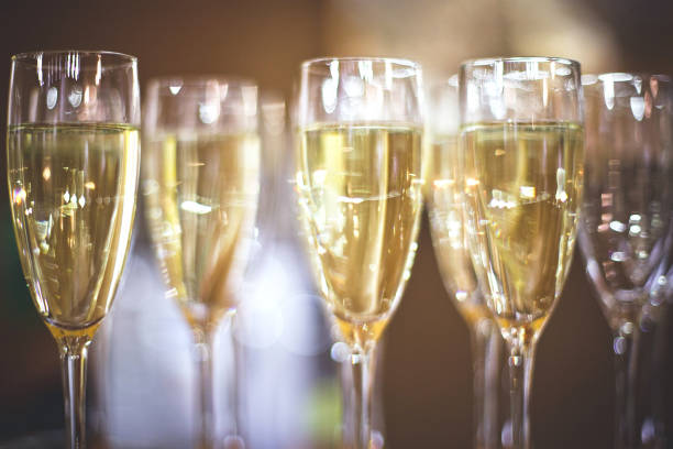 istock Glasses of champagne at the buffet. 1191891111
