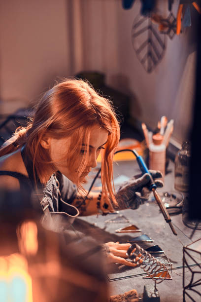istock Talanted designer is working at glass workshop 1191891277