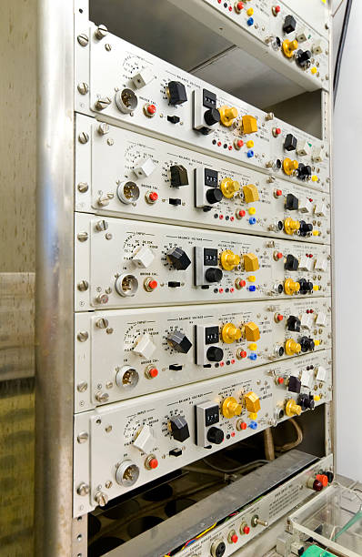 istock Rack with vintage electrical equipment 119189422