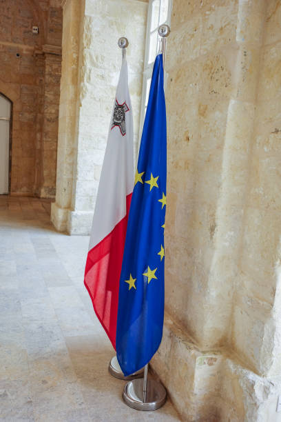 istock Malta and European Union flags 1191895564