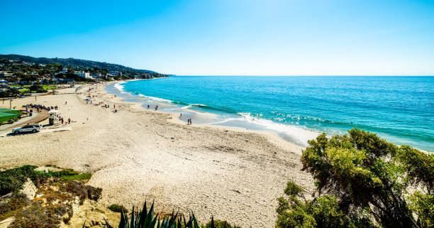 istock Blue sky over Laguna Beach shoreline 1191898200
