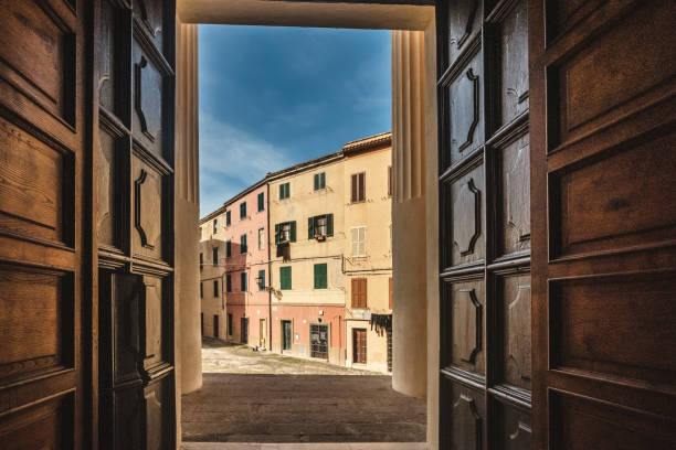 istock Old town Alghero seen through a beautiful door 1191898686