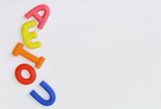 istock colored vowels in clay with white background 1191898956