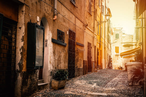 istock Narrow alley im old town Alghero 1191900331
