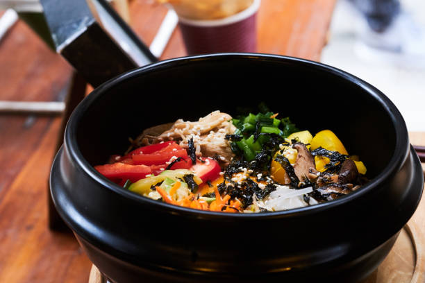 istock Asian dish in black bowl with vegetables 1191900388
