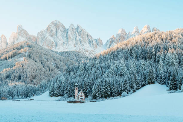 istock St John Church with beautiful Dolomiti mountains. 1191901726