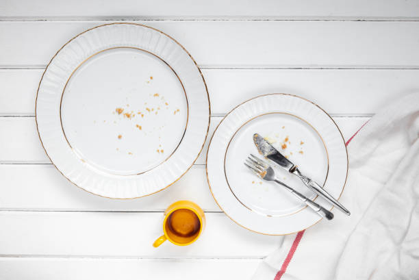 istock Dirty plate after a finished lemon cheesecake 1191902002