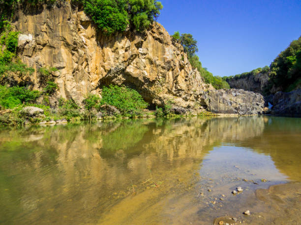 cachoeira de pellicone, italy - viterbo province - fotografias e filmes do acervo