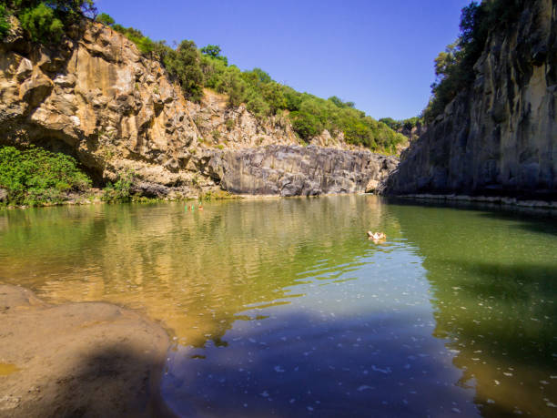 cachoeira de pellicone, italy - viterbo province - fotografias e filmes do acervo