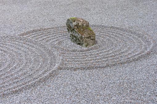 Sand and Stone Garden. This is one of the five gardens located at the Portland Japanese Garden. This is located in the Pacific Northwest in in Portland, Oregon. I am a Photographer level member of the Portland Japanese Garden as required by the Garden for Commercial use of photos.